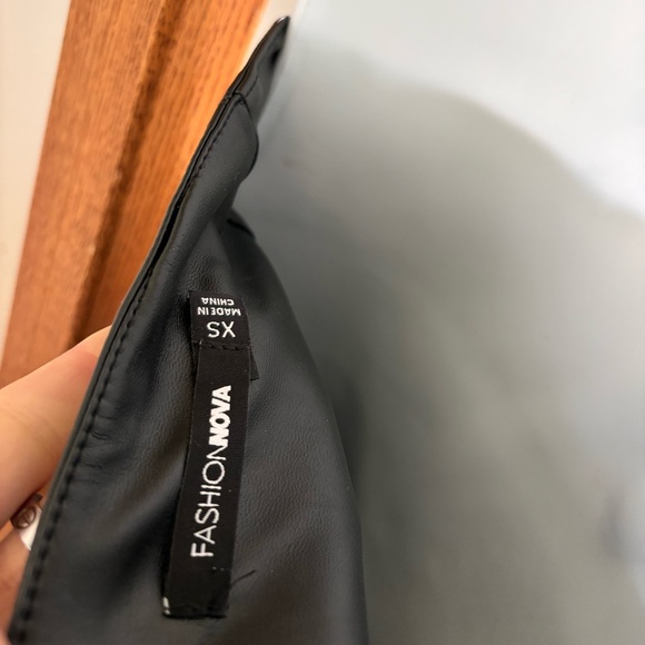 Like New! Vegan Leather Fashion Nova Mini Skirt - Picture 4 of 5